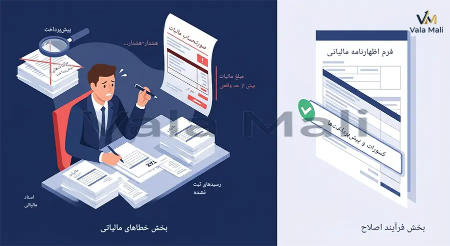 وارد نکردن مالیات‌های پرداخت‌ شده