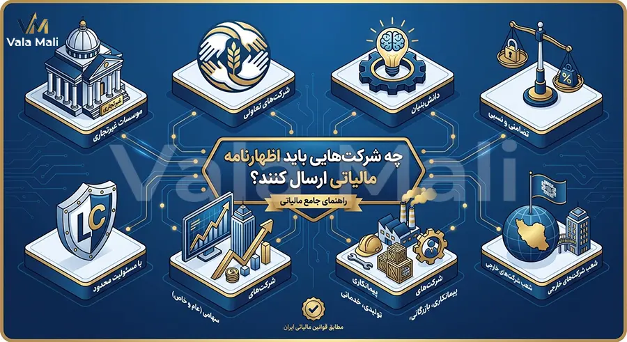 چه شرکت‌ هایی باید اظهارنامه مالیاتی ارسال کنند